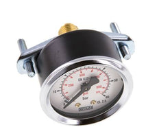 0..60 Bar (0..870 psi) Panel Mount Pressure Gauge Steel/Brass 50 mm Class 2.5 (Bracket)