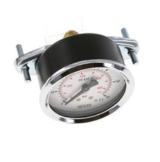 0..60 Bar (0..870 psi) Panel Mount Pressure Gauge Steel/Brass 63 mm Class 2.5 (Bracket)