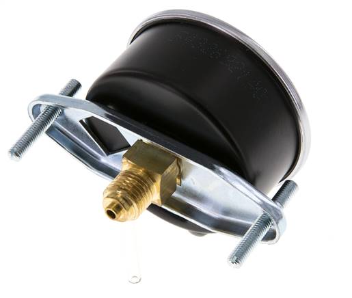 0..6 Bar (0..87 psi) Panel Mount Pressure Gauge Steel/Brass 63 mm Class 2.5 (Bracket)