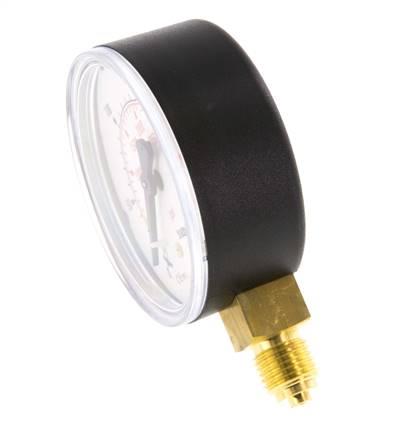 0..250 Bar (0..3626 psi) Pressure Gauge Below Plastic/Brass 63 mm Class 2.5