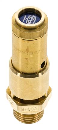 G 1/2'' Brass Pre-Set Safety Valve 0.35 bar (5.08 psi) DN 10
