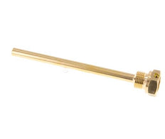 Copper Alloy G 1/2 Inch Bolt Fix Thermowell for 160mm Stem Max 160°C and 6 Bars