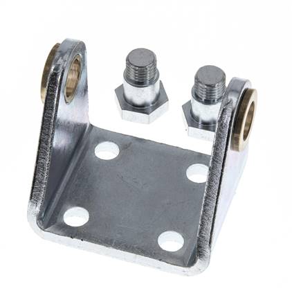 Swivel Fixation for 50 mm Round Cylinder Zinc plated steel