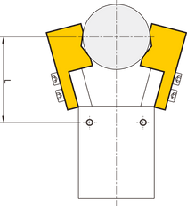D25 mm 2-Jaw 30 deg Angular Spring Open Pneumatic Gripper