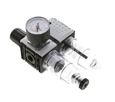 FRL 2-Part G1/4'' 800 l/min 0.5-8.0bar/7-116psi Semi-Auto 40 mm Pressure Gauge Polycarbonate Futura 0