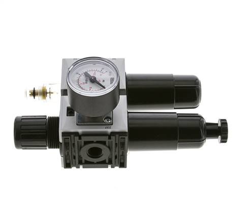 FRL 2-Part G1/4'' 800 l/min 0.5-10.0bar/7-145psi Semi-Auto 40 mm Pressure Gauge Metal Futura 0
