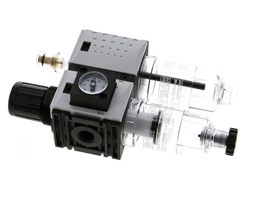 FRL 2-Part G1/4'' 800 l/min 0.5-10.0bar/7-145psi Semi-Auto Polycarbonate Futura 0