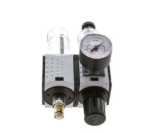 FRL 2-Part G1/4'' 800 l/min 0.5-8.0bar/7-116psi Semi-Auto 40 mm Pressure Gauge Polycarbonate Futura 0