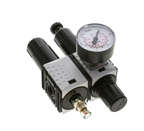 FRL 2-Part G1/4'' 800 l/min 0.5-8.0bar/7-116psi Semi-Auto 40 mm Pressure Gauge Metal Futura 0