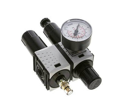 FRL 2-Part G1/4'' 800 l/min 0.5-8.0bar/7-116psi Semi-Auto 40 mm Pressure Gauge Metal Futura 0