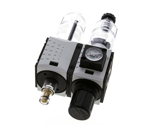 FRL 2-Part G1/4'' 800 l/min 0.5-10.0bar/7-145psi Semi-Auto Polycarbonate Futura 0