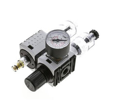FRL 2-Part G1/4'' 800 l/min 0.5-8.0bar/7-116psi Semi-Auto 40 mm Pressure Gauge Polycarbonate Futura 0
