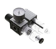 FRL 2-Part G1/4'' 800 l/min 0.2-4.0bar/3-58psi Semi-Auto 40 mm Pressure Gauge Polycarbonate Futura 0