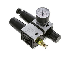FRL 2-Part G1/4'' 800 l/min 0.2-4.0bar/3-58psi Semi-Auto 40 mm Pressure Gauge Metal Futura 0