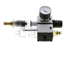 FRL 2-Part G1/4'' 800 l/min 0.5-10.0bar/7-145psi Auto 40 mm Pressure Gauge Polycarbonate Futura 0