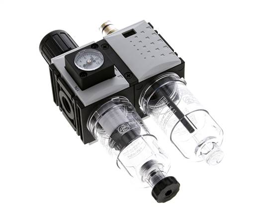 FRL 2-Part G1/4'' 800 l/min 0.5-10.0bar/7-145psi Semi-Auto Polycarbonate Futura 0