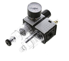 FRL 2-Part G1/4'' 800 l/min 0.2-4.0bar/3-58psi Semi-Auto 40 mm Pressure Gauge Polycarbonate Futura 0