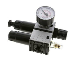 FRL 2-Part G1/4'' 800 l/min 0.5-8.0bar/7-116psi Semi-Auto 40 mm Pressure Gauge Metal Futura 0