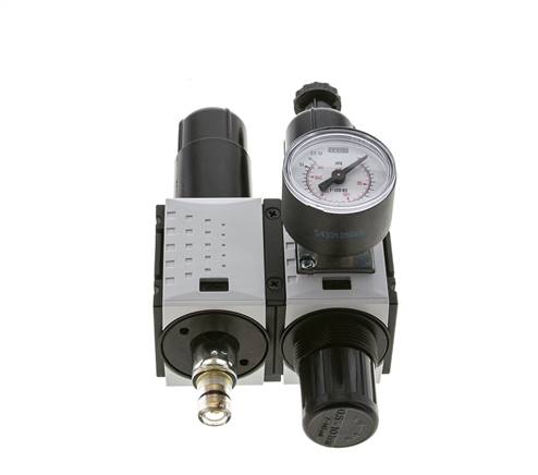 FRL 2-Part G1/4'' 800 l/min 0.5-10.0bar/7-145psi Semi-Auto 40 mm Pressure Gauge Metal Futura 0