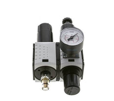 FRL 2-Part G1/4'' 800 l/min 0.5-10.0bar/7-145psi Semi-Auto 40 mm Pressure Gauge Metal Futura 0
