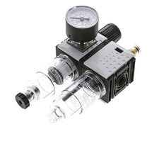 FRL 2-Part G1/4'' 800 l/min 0.5-8.0bar/7-116psi Semi-Auto 40 mm Pressure Gauge Polycarbonate Futura 0