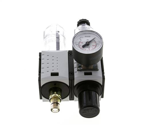 FRL 2-Part G1/4'' 800 l/min 0.2-4.0bar/3-58psi Semi-Auto 40 mm Pressure Gauge Polycarbonate Futura 0