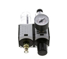 FRL 2-Part G1/4'' 800 l/min 0.2-4.0bar/3-58psi Semi-Auto 40 mm Pressure Gauge Polycarbonate Futura 0