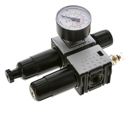 FRL 2-Part G1/4'' 800 l/min 0.5-8.0bar/7-116psi Semi-Auto 40 mm Pressure Gauge Metal Futura 0