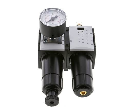FRL 2-Part G1/4'' 800 l/min 0.2-4.0bar/3-58psi Semi-Auto 40 mm Pressure Gauge Metal Futura 0