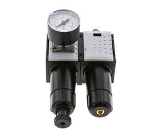 FRL 2-Part G1/4'' 800 l/min 0.2-4.0bar/3-58psi Semi-Auto 40 mm Pressure Gauge Metal Futura 0