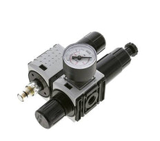 FRL 2-Part G1/4'' 800 l/min 0.5-10.0bar/7-145psi Semi-Auto 40 mm Pressure Gauge Metal Futura 0