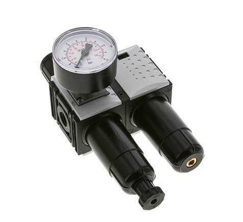 FRL 2-Part G1/4'' 800 l/min 0.5-8.0bar/7-116psi Semi-Auto 40 mm Pressure Gauge Metal Futura 0