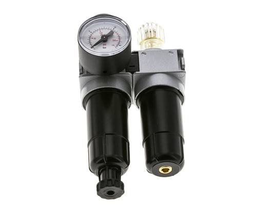 FRL 2-Part G1/4'' 700 l/min 0.5-10.0bar/7-145psi Semi-Auto 40 mm Pressure Gauge Metal Multifix 0