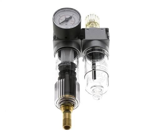 FRL 2-Part G1/4'' 700 l/min 0.5-10.0bar/7-145psi Auto 40 mm Pressure Gauge Polycarbonate Multifix 0