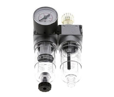 FRL 2-Part G1/4'' 700 l/min 0.5-10.0bar/7-145psi Semi-Auto 40 mm Pressure Gauge Polycarbonate Multifix 0