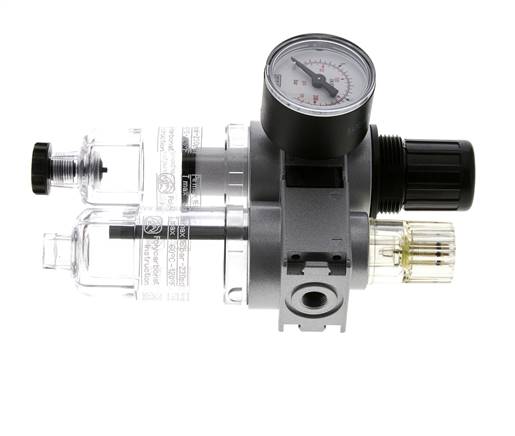 FRL 2-Part G1/8'' 700 l/min 0.5-10.0bar/7-145psi Semi-Auto 40 mm Pressure Gauge Polycarbonate Multifix 0
