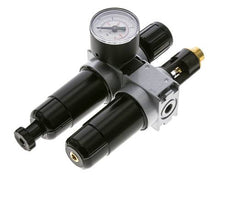 FRL 2-Part G1/8'' 700 l/min 0.5-10.0bar/7-145psi Semi-Auto 40 mm Pressure Gauge Metal Multifix 0