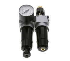 FRL 2-Part G1/8'' 700 l/min 0.5-10.0bar/7-145psi Semi-Auto 40 mm Pressure Gauge Metal Multifix 0