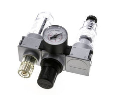 FRL 3-Part G1/8'' 750 l/min 0.5-10.0bar/7-145psi Semi-Auto 40 mm Pressure Gauge Polycarbonate Multifix 0