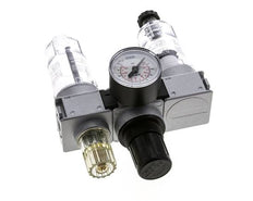 FRL 3-Part G1/8'' 750 l/min 0.2-6.0bar/3-87psi Semi-Auto 40 mm Pressure Gauge Polycarbonate Multifix 0