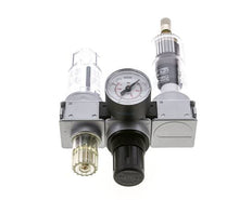 FRL 3-Part G1/4'' 750 l/min 0.5-10.0bar/7-145psi Auto (Closed Without Pressure) 40 mm Pressure Gauge Polycarbonate Multifix 0