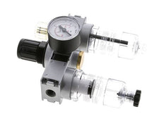 FRL 3-Part G1/4'' 750 l/min 0.5-10.0bar/7-145psi Semi-Auto 40 mm Pressure Gauge Polycarbonate Multifix 0