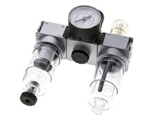 FRL 3-Part G1/8'' 750 l/min 0.5-10.0bar/7-145psi Semi-Auto 40 mm Pressure Gauge Polycarbonate Multifix 0