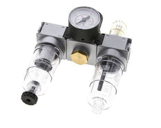 FRL 3-Part G1/4'' 750 l/min 0.5-10.0bar/7-145psi Semi-Auto 40 mm Pressure Gauge Polycarbonate Multifix 0