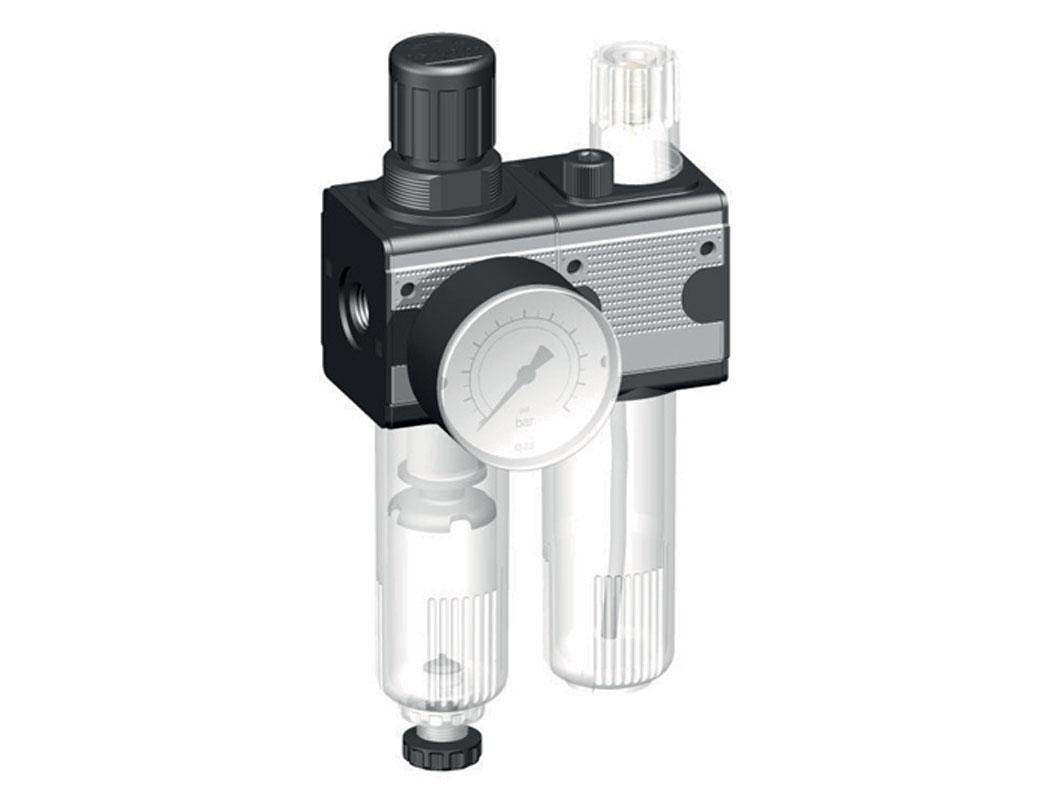 FRL 2-Part G3/8'' 1200 l/min 0.5-16.0bar/7-232psi Semi-Auto Metal Multifix 1