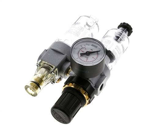 FRL 2-Part G1/8'' 350 l/min 0.5-10.0bar/7-145psi Semi-Auto Polycarbonate Standard 0