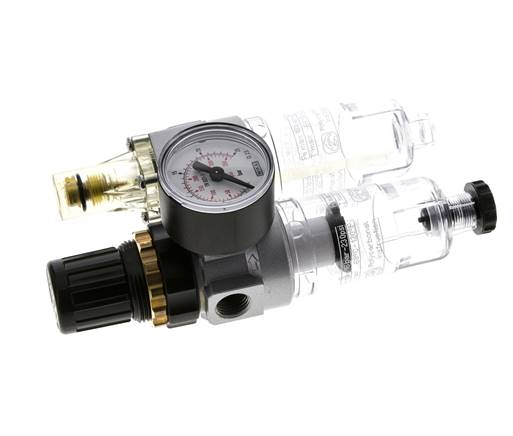 FRL 2-Part G1/4'' 350 l/min 0.5-16.0bar/7-232psi Semi-Auto Polycarbonate Standard 0