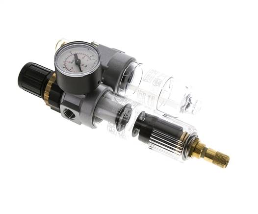 FRL 2-Part G1/4'' 350 l/min 0.5-10.0bar/7-145psi Auto Polycarbonate Standard 0