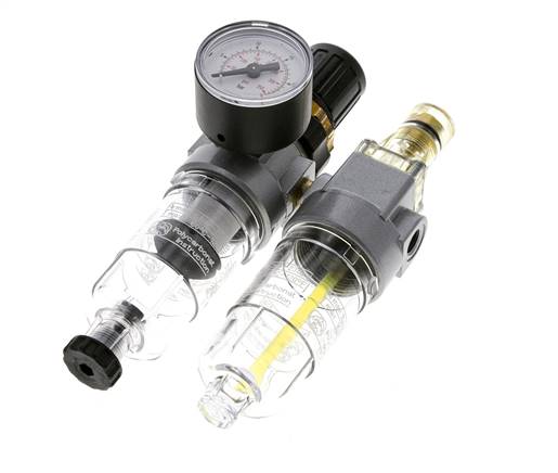 FRL 2-Part G1/8'' 350 l/min 0.5-16.0bar/7-232psi Semi-Auto Polycarbonate Standard 0