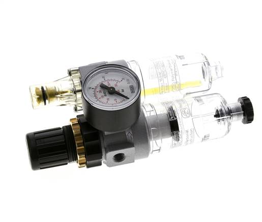 FRL 2-Part G1/8'' 350 l/min 0.5-16.0bar/7-232psi Semi-Auto Polycarbonate Standard 0